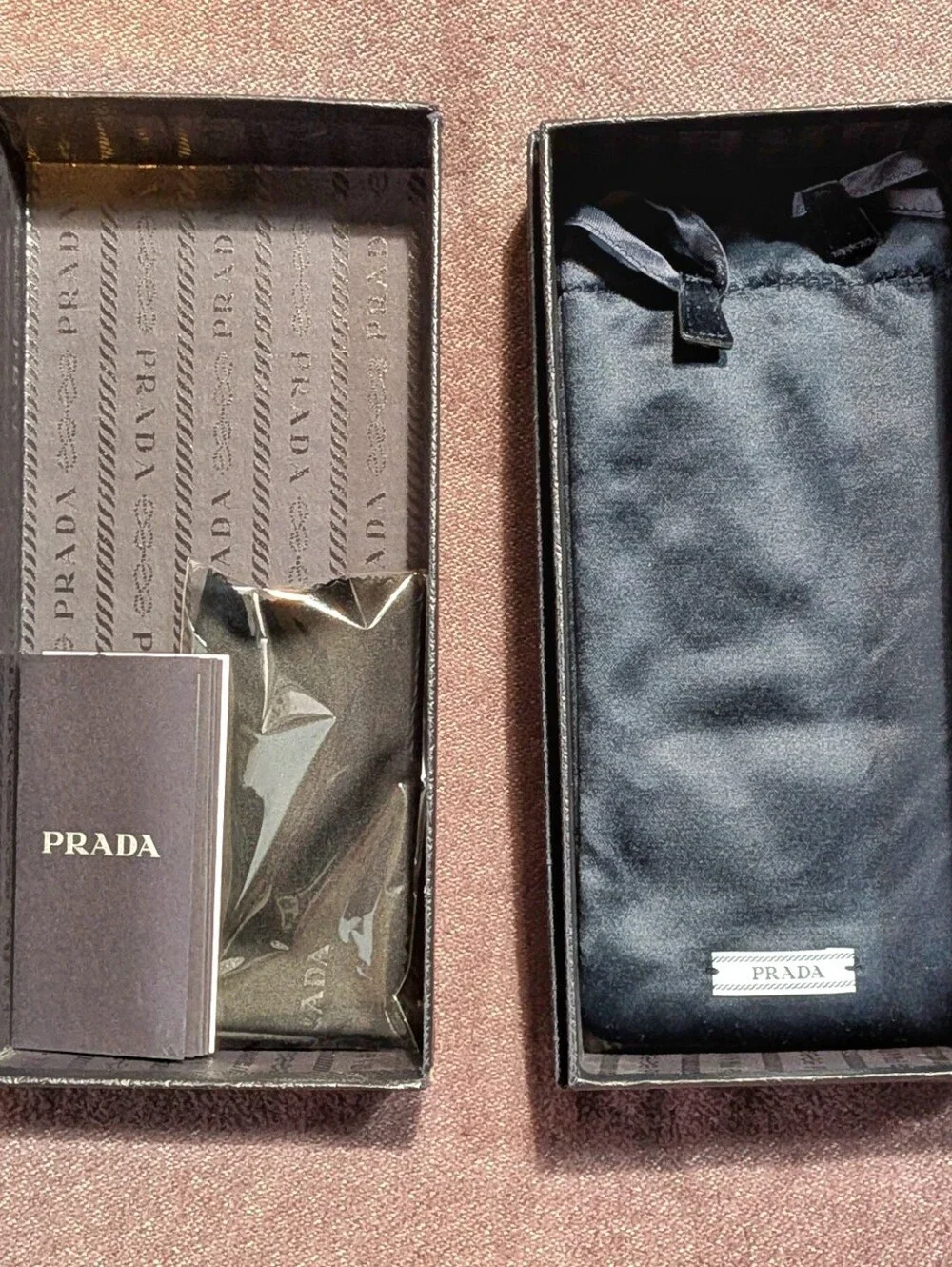 PRADA Sunglasses/Glasses Product Box - Navy/Silver- *BOX ONLY*